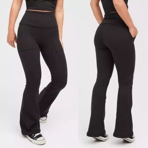 Aerie Black Flare Pants
